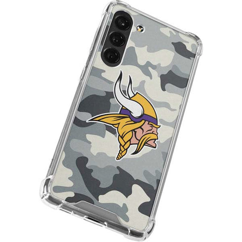 NFL Minnesota Vikings Camo Galaxy S24 FE Clear Case